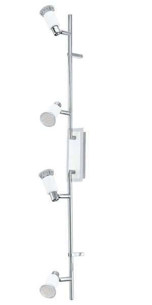 Eglo 90835 Eridan LED Spot 4x5W Stahl chrom weiss glänzend