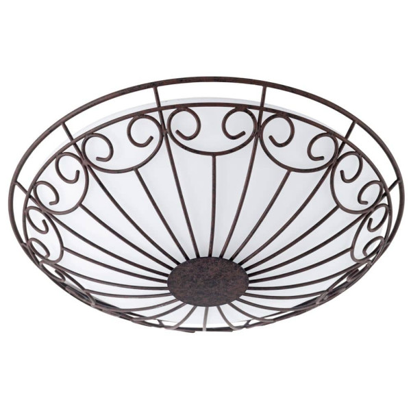 Eglo 92143 Colti Deckenleuchte 2xE27 Stahl antik-braun weiss lackiert