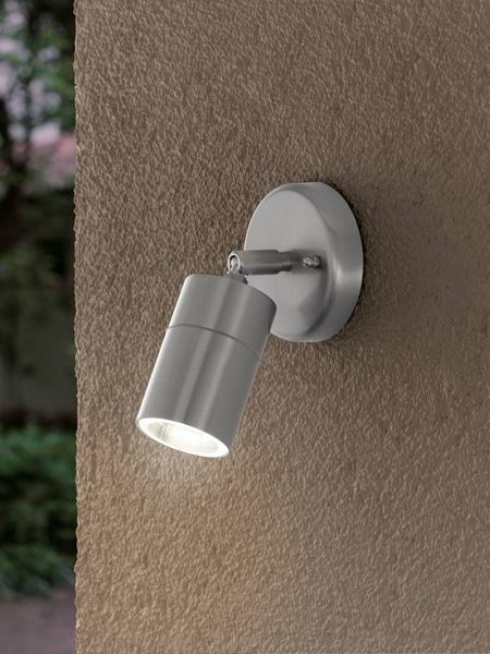 Eglo 93268 STOCKHOLM 1 LED Außen-Wand-/Deckenleuchte 4,6W Ø100mm Edelstahl IP44 9002759932688