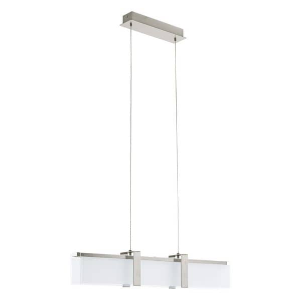 Eglo 93738 Campera LED Hängeleuchte 24W Stahl nickel-matt weiss klar