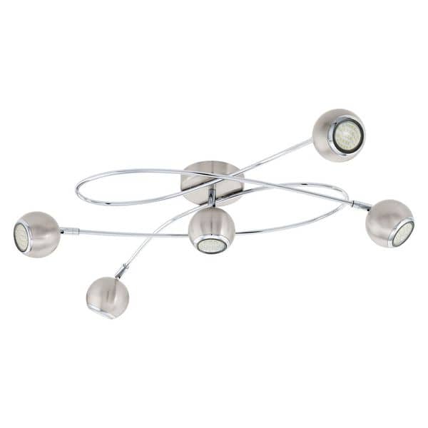 Eglo 94251 Locanda LED Deckenleuchte 5x3W Stahl nickel-matt chrom