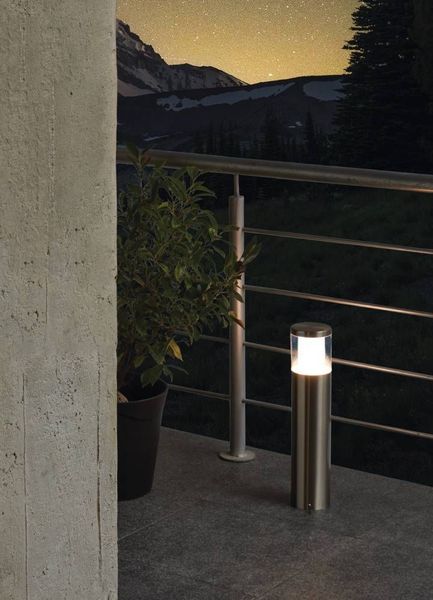 Eglo 94278 BASALGO 1 LED Außen-Stehleuchte 3,7W Ø105mm Edelstahl Weiss Warmweiss IP44