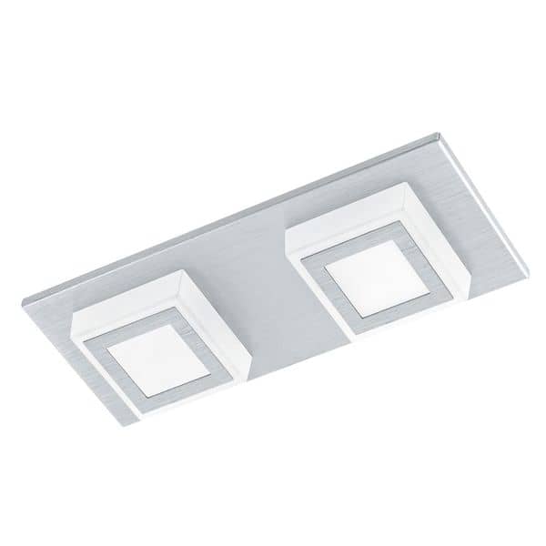 Eglo 94506 Masiano LED Wandleuchte / Deckenleuchte 2x3.3W Alugebürstet satiniert