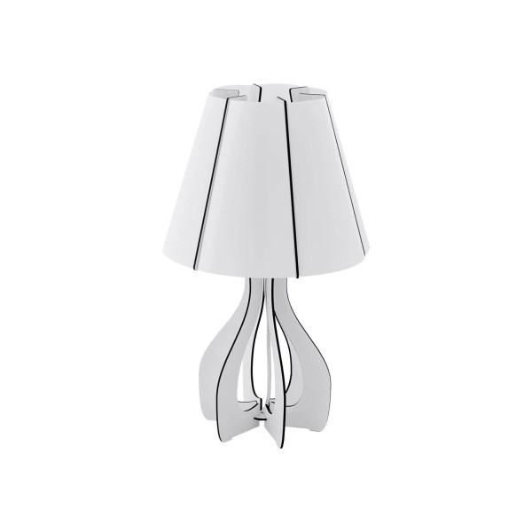 Eglo 94947 Cossano Tischleuchte E27 Holz Weiss
