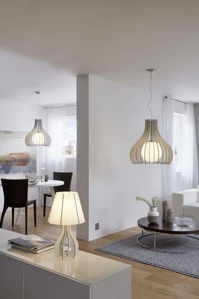 Eglo 94947 Cossano Tischleuchte E27 Holz Weiss