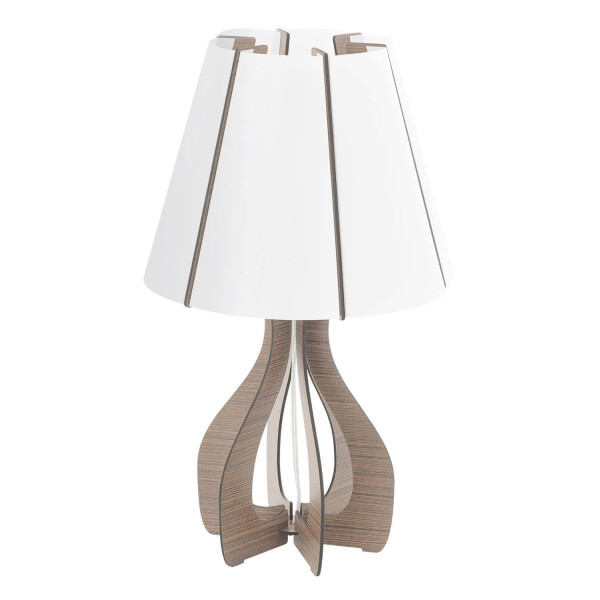 Eglo 94954 Cossano Tischleuchte E27 Holz Braun