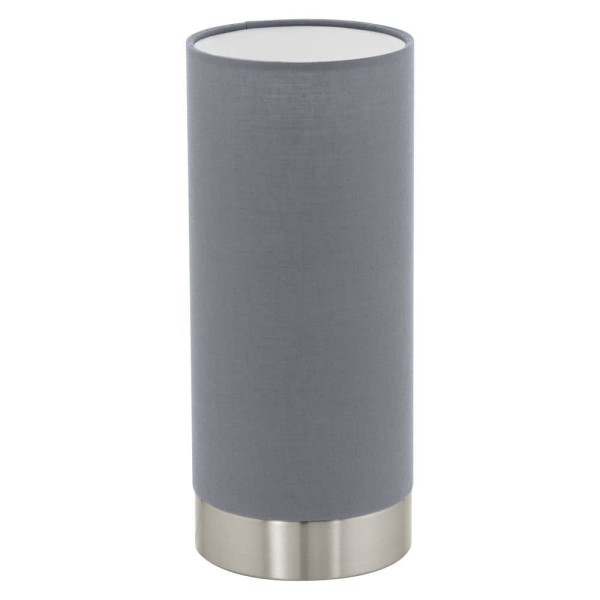 Eglo Tischleuchte Pasteri E27 mit Touch 12cm grau