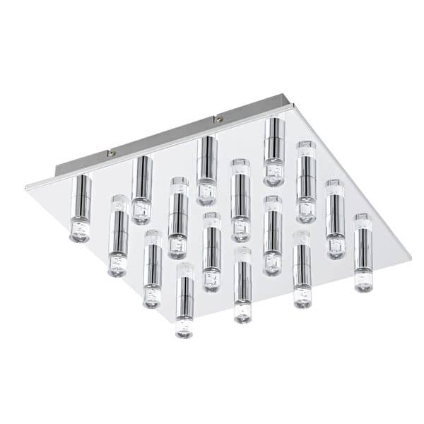 Eglo 95363 Teocelo LED Deckenleuchte 17,6W Quadrat-Leuchte Chrom