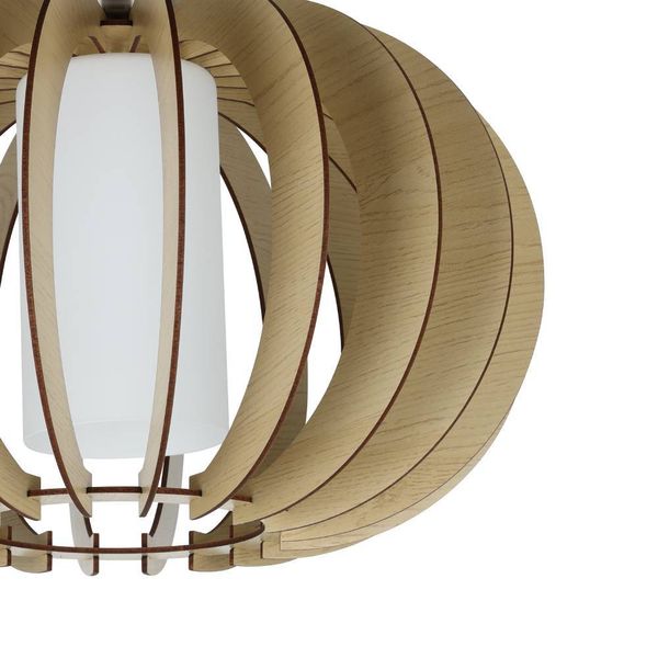 Eglo 95597 STELLATO 1 E27 Deckenleuchte Ø400mm Ahorn Weiss