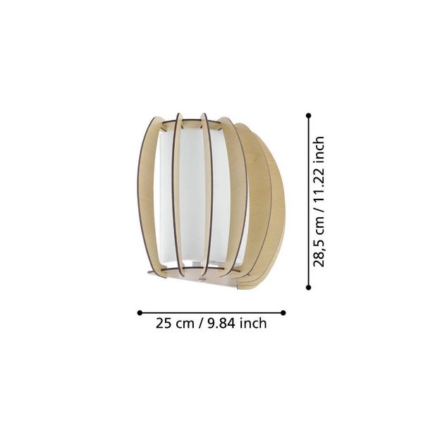Eglo 95602 STELLATO 1 E27 Wandleuchte Weiss Ahorn