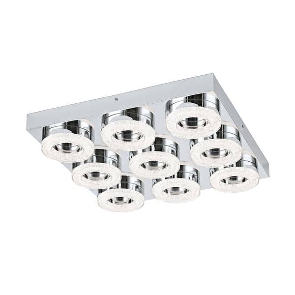 Eglo 95665 Fradelo LED Deckenleuchte rund 9x4W Stahl Chrom