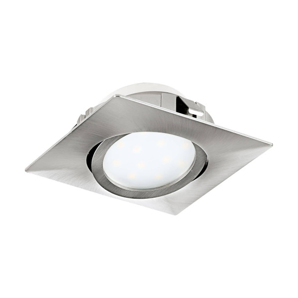Eglo 95843 Pineda LED Einbauleuchte 1x6W schwenkbar 8,4x8,4cm Nickel