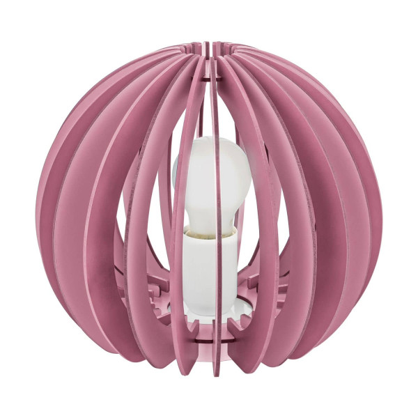 Eglo 95954 Fabella Tischleuchte E27 Holz Rosa-Pink