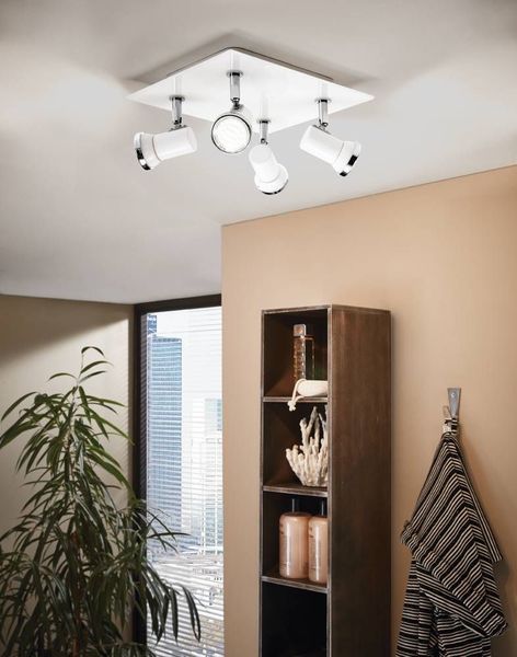 Eglo 95995 TAMARA 1 LED Spot 4x3W 240x260mm Weiss Chrom IP44