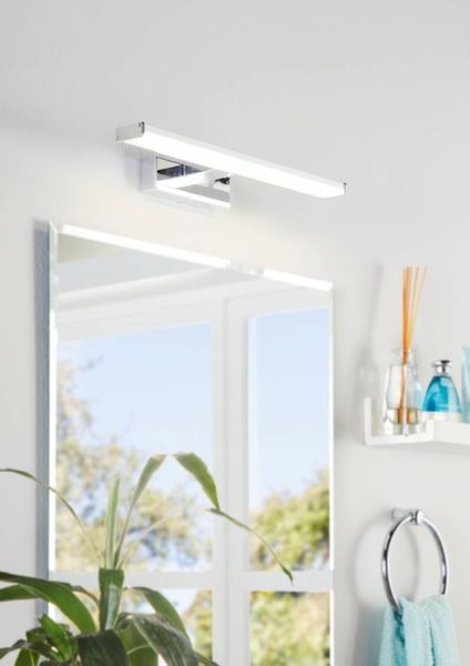 Eglo 96064 PANDELLA 1 LED Wand-/Deckenleuchte 7,4W Chrom Silber Weiss Neutralweiss IP44