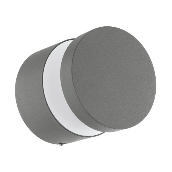 Eglo 97301 MELZO LED Außen-Wandleuchte 11W Ø135mm Silber Transparent Warmweiss IP44