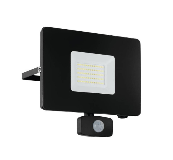 Eglo 97463 FAEDO 3 LED Außen-Wand-/Deckenleuchte 53W Sensor Schwarz Tageslichtweiss IP44