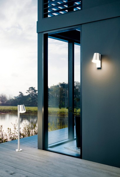 Eglo 97485 CALDIERO-C LED E27 Außen-Stehleuchte 9W 240x140mm Edelstahl Weiss IP44 9002759974855