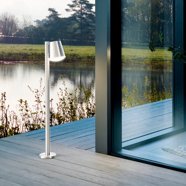 Eglo 97485 CALDIERO-C LED E27 Außen-Stehleuchte 9W 240x140mm Edelstahl Weiss IP44 9002759974855