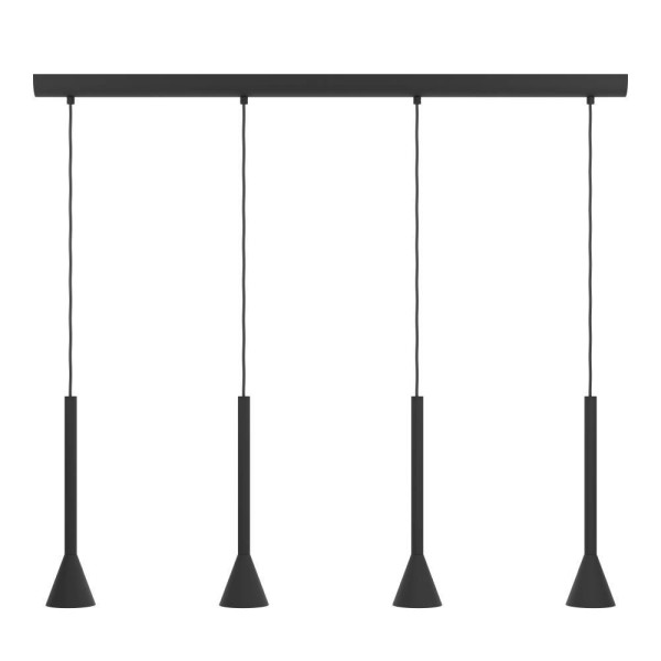 Eglo 97605 CORTADERAS LED GU10 4-fach Hängeleuchte 4x4,8W 1130x85mm Schwarz Gold 3-step dimming