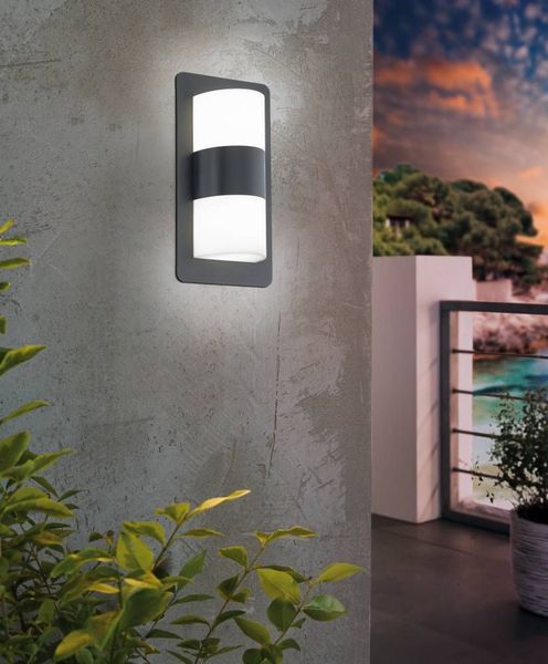 Eglo 98086 CISTIERNA E27 Außen-Wandleuchte Anthrazit IP44 9002759980863