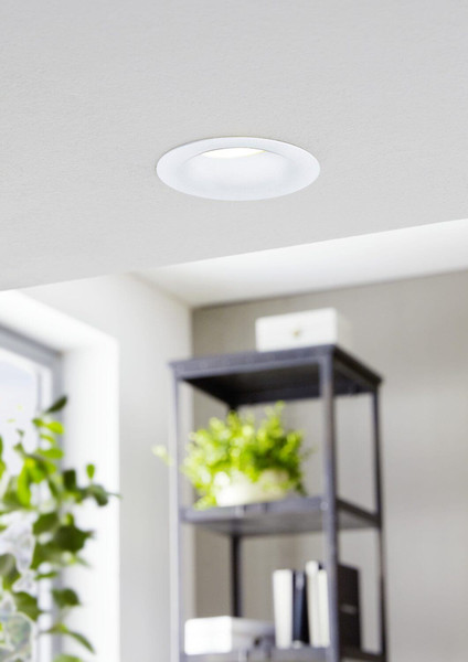 Eglo LED Einbauspot Saliceto dimmbar 4,8W warmweiss 2700K Weiss Aluminium starr Ø9cm 98243