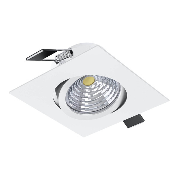 Eglo LED Einbauspot Saliceto dimmbar 4,8W warmweiss 2700K Weiss Aluminium 9x9cm 98302