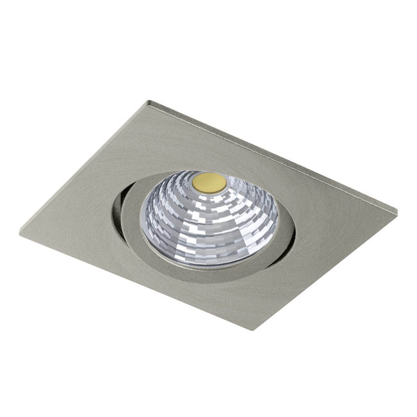 Eglo LED Einbauspot Saliceto dimmbar 4,8W warmweiss 2700K Nickel-matt Aluminium 9x9cm 98304