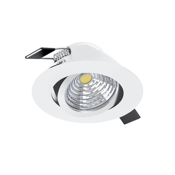 Eglo LED Einbauspot Saliceto dimmbar 6,4W neutralweiss 4000K Weiss Aluminium Ø9cm 98305