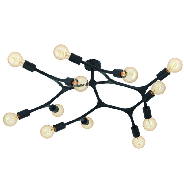 Eglo Deckenleuchte Bocadella 1 12-flammig E27 Schwarz Stahl Ø92cm 98319