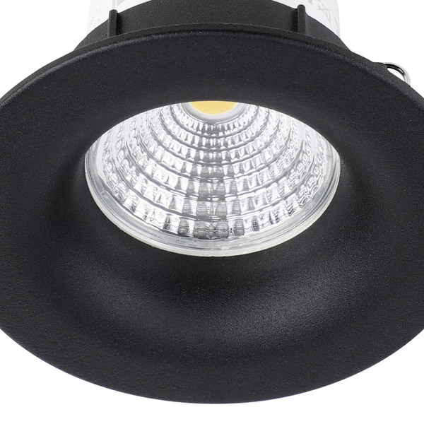 Eglo LED Einbauspot Saliceto dimmbar 4,8W warmweiss 2700K Schwarz Aluminium starr Ø9cm 98607
