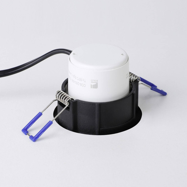 Eglo LED Einbauspot Saliceto dimmbar 4,8W warmweiss 2700K Schwarz Aluminium starr Ø9cm 98607
