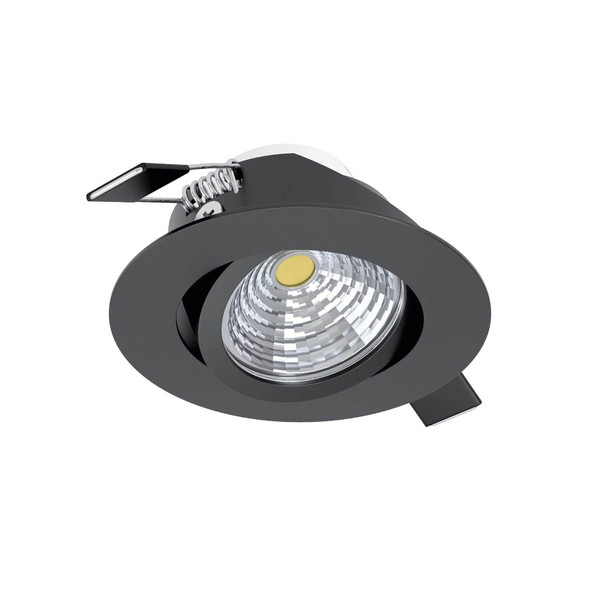Eglo LED Einbauspot Saliceto dimmbar 4,8W warmweiss 2700K Schwarz Aluminium Ø9cm 98609