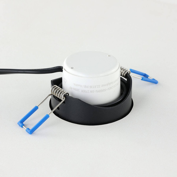 Eglo LED Einbauspot Saliceto dimmbar 4,8W warmweiss 2700K Schwarz Aluminium Ø9cm 98609