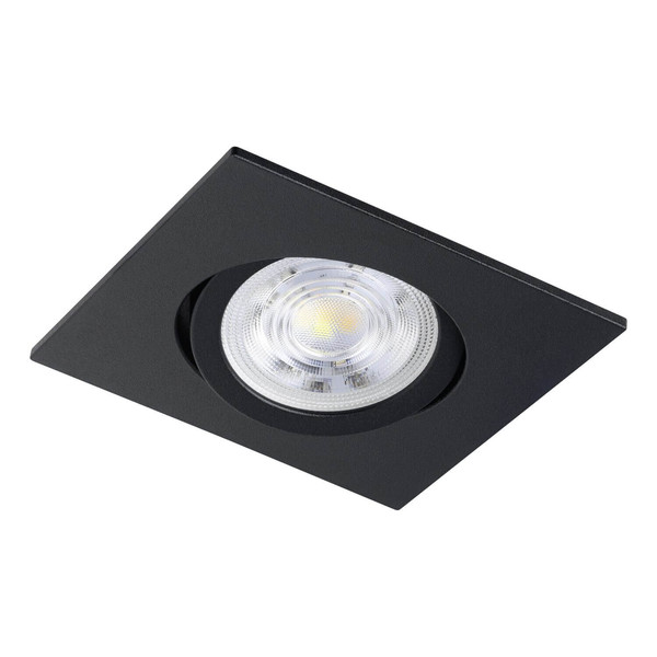 Eglo LED Einbauspot Saliceto dimmbar 4,8W warmweiss 2700K Schwarz Aluminium 9x9cm 98611