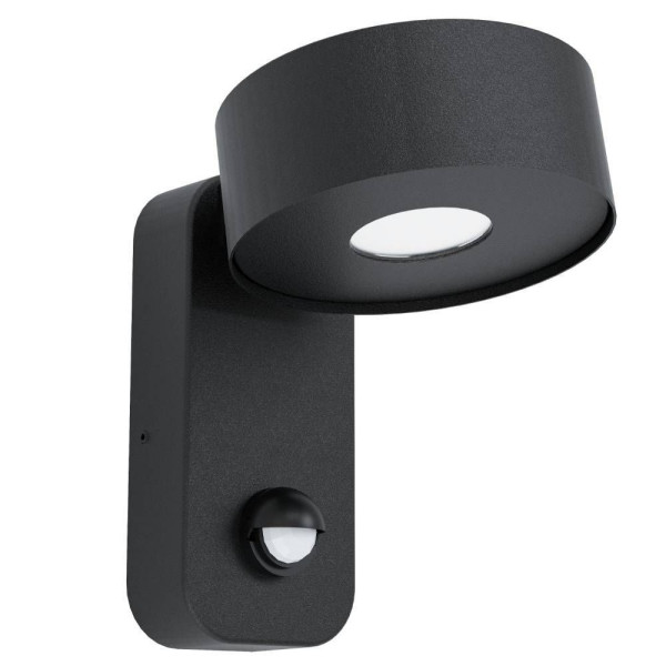 Eglo 98738 PALOSCO LED Außen-Wand-/Deckenleuchte 4,9W Sensor Schwarz Warmweiss IP44