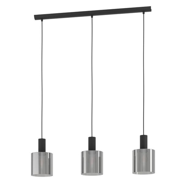 Eglo 98753 GOROSIBA E27 3-fach Hängeleuchte 850x150mm Schwarz-Transparent