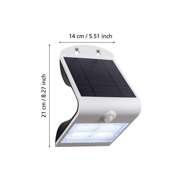 Eglo 98757 LAMOZZO LED Außen-Wandleuchte 3,2W Weiss Transparent IP54