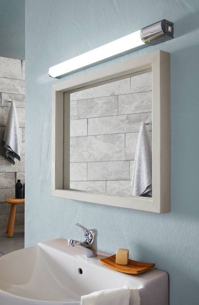 Eglo 99339 TRAGACETE 1 LED Wand-/Deckenleuchte 15W 680x55mm Silber Chrom Weiss Neutralweiss IP44