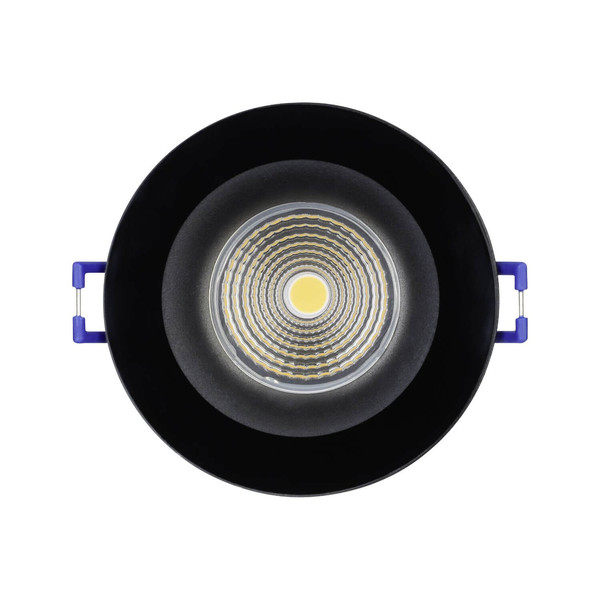Eglo LED Einbauspot Salabate dimmbar 6W warmweiss 2700K IP44 Schwarz Klar Aluminium Glas Ø9cm 99493