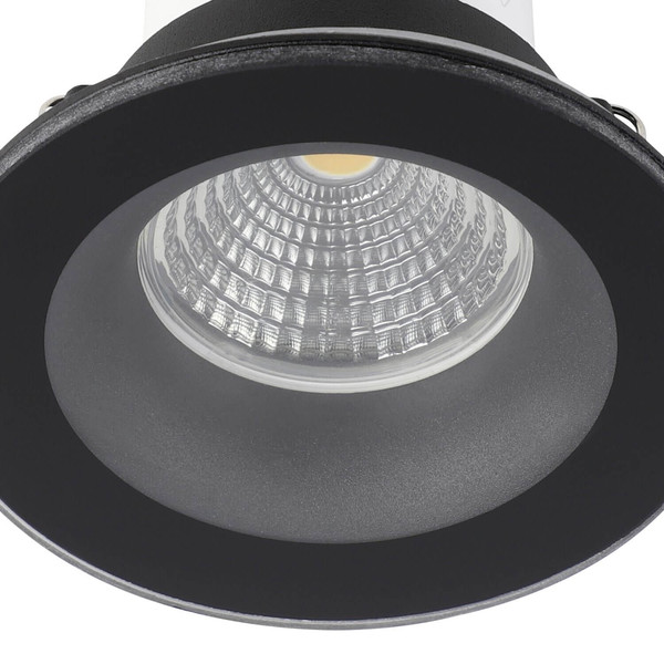 Eglo LED Einbauspot Salabate dimmbar 6W warmweiss 2700K IP44 Schwarz Klar Aluminium Glas Ø9cm 99493