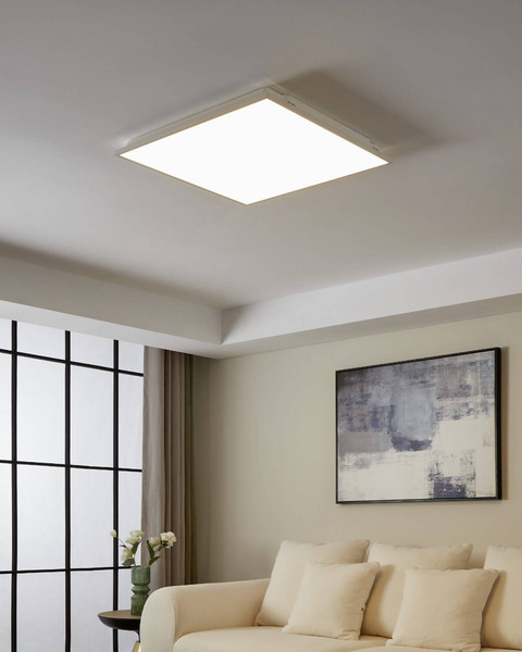 Eglo LED Deckenleuchte Herrora-Z Smart 6-flammig dimmbar 6x 5,3W CCT warm-/tageslichtweiss 2700-6500K Zigbee Weiss Aluminium 59,5x59,5cm 99548