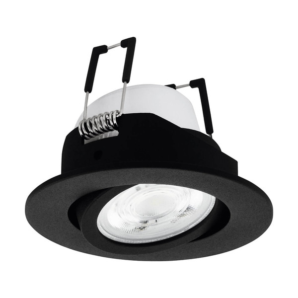Eglo LED Einbauspot Saliceto-Z Smart dimmbar 4,7W RGB CCT warm-/tageslichtweiss 2700-6500K Zigbee Schwarz Aluminium Ø9cm 99669