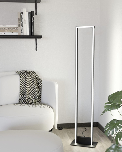 Eglo LED Stehleuchte Salvilanas-Z Smart dimmbar 33W CCT warm-/tageslichtweiss 2700-6500K Zigbee Schwarz Aluminium Stahl 130,5cm 99683