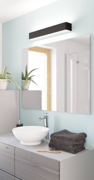 Eglo 99691 SANIA 5 LED Wand-/Deckenleuchte 26,5W Schwarz Weiss Satiniert Warmweiss IP44