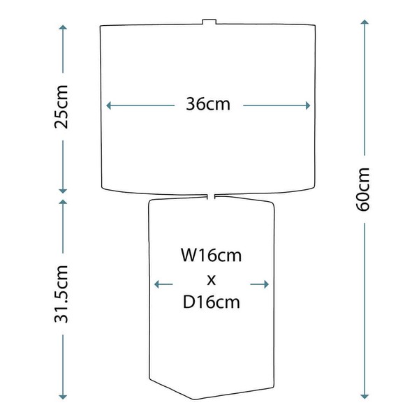 Elstead Alba Tischleuchte E27 Creme Hellgrau, Made in UK
