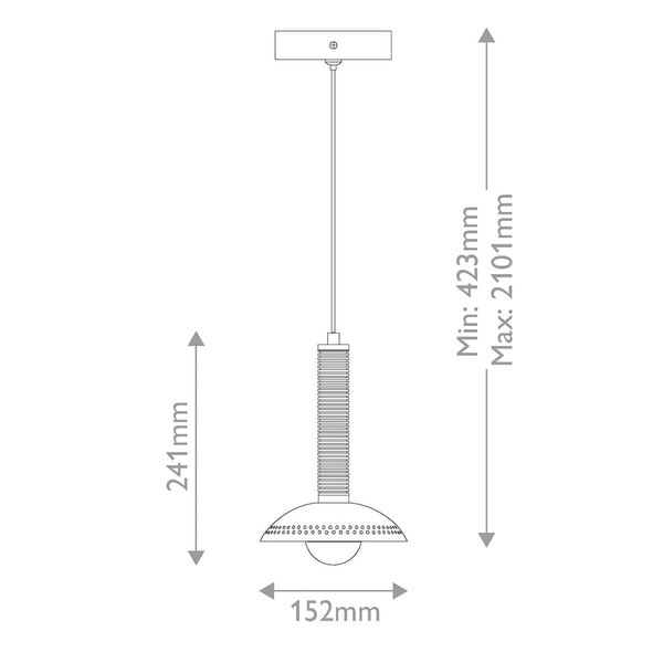 Elstead Arden LED Pendelleuchte dimmbar warmweiss 6W Mattschwarz-Walnuss Alu Stahl Opalglas Ø15cm