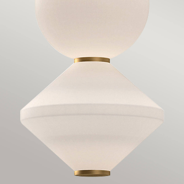Elstead Bijou LED Pendelleuchte Altgold Opal matt