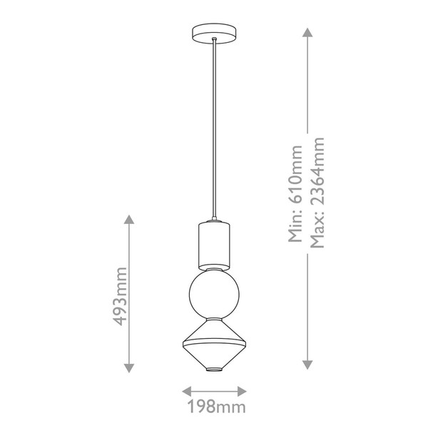Elstead Bijou LED Pendelleuchte Nickel gebürstet Opal matt