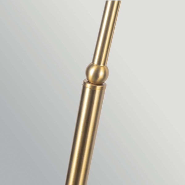 Elstead Crosby Stehleuchte E27 Creme-Gold Stahl Stoffschirm 173cm